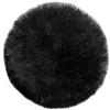 Teppich Wölkchen Tappeto in Pelle D'agnello, Imitazione Della Pelliccia - Soggiorno Camera Da Letto - Tappeto Da Letto Lavabile, Cuscino Di Seduta, Pelliccia Per Sedia, Divano - Nero - 120 cm Rotondo