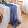 CHUQING Runner da Tavolo Chiffon Decorativa Runner Tavola Blu Navy
