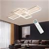 Qiaomao Plafoniera a LED Soggiorno Dimmerabile Bianco 110cm, Moderna Lampadario Soggiorno da Salotto con Telecomando, Lampada da Soffitto Cucina Acrilica Sala Pranzo Ufficio Scala Ufficio Lampadari
