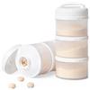 Termichy Latte in polvere per bambini, impilabile, contenitore per latte in polvere, 2 pezzi (bianco)