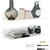 Sezanrpt Set di 2 ripiani in acrilico bianco, 43 cm, da appendere alla parete, per cucina, soggiorno, camera da letto, bagno, vendita al dettaglio, supermercato