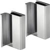 Gedotec Gancio magnetico cromato lucido - H6058 | 2 pezzi Piastra magnetica con maniglia di trazione | Lunghezza del gancio: 40 mm | Apertura a spinta - Cerniera per porte in vetro