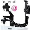 Roscid Doccetta per Bidet in Acciaio Inossidabile con Adattatore Rubinetto M22 M24 G1/2, Idroscopino per WC con 3M Tubo Telescopico e Supporto, Spruzzatore del Bidet per la Toilette (Nero)