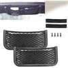 xiruiubao Rete Portaoggetti Auto Reti Bagagliaio - 2 Pezzi Borsa a Maglie Universale Autoadesiva per Auto, Tasca a Rete Multifunzionale adatto per Camper, SUV, Barca e Casa (20 x 14 cm, Nero)