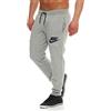 Nike Aw77 FLC Cuff Pt-Air Htg Pantaloni, Dark Grey Heather/Obsidian, M