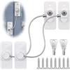 MIVITOOM Set di 2 serrature per finestre in UPVC, serrature di sicurezza per bambini, con viti e chiavi