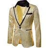 INNERTERNET Cord Blazer, giacca da uomo blazer, giacca da lavoro, giacca da uomo, casual, per feste, affari, gold, L