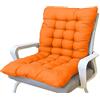 DG Catiee Cuscino morbido per sedia con schienale basso, con lacci di fissaggio, cuscino reclinabile per sedia con schienale e schienale per casa, ufficio (90 x 40 cm, arancione)
