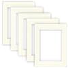 nielsen Conservation Cartoncino Passepartout 1,5 mm, set di 5, formato esterno 30x40 cm per formato immagine 20,5x29,5 cm, bianco crema con struttura