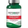 Vet's Best Pelle e Pelo Integratori per Cani, Allevia l'irritazione e lo Spargimento della pelle dei cani a causa di allergie o dermatiti stagionali, 60 compresse masticabili