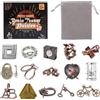 Holzsammlung 15pcs Rompicapo Metallo, Giochi Rompicapo Gioco Intelligenza, Rompicapi Giocattoli Educativo Metal IQ Puzzle Rompicapo Giocattolo Regalo per Adulti Adolescenti