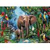 AveJoys Puzzle da 1000 pezzi, con elefante, pappagallo e foresta pluviale, 70 x 50 cm, puzzle per adulti, gioco di sfida, 1000 pezzi, per adulti e bambini