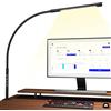 EYOCEAN Lampada da Scrivania, LED Lampada da Scrivania 1000lm con Collo di Cigno Flessibile, Lampada a Braccio Oscillante da 12W Lampada con Morsetto per Luce da Scrivania Eye-Care per Ufficio