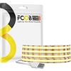 FCOB COB USB Striscia LED flessibile ad alta densità bianco freddo 6000K 2M 320LEDs/M DC5V 8mm Larghezza CRI90+ Luce LED dimmerabile Luminosità uniforme per la casa decorazione DIY (senza Dimmer)