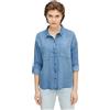 TOM TAILOR Denim Le signore Camicia oversize in denim 1024141, 10110 - Blue Denim, S