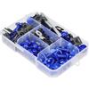 JNNJ 177 Pcs Kit di Bulloni Colorati per Carenatura Moto, Viti di Fissaggio Parabrezza, Kit di Bulloni in Alluminio Antiruggine M6 M5, Set di Viti Universali Con Rondella e Dado per Veicoli(Blu)