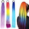 Zasiene Treccia Colorata Estensione dei Capelli 3 Pezzi Colori Sfumati Capelli Trecce Intrecciati Hair Braids Extension Trecce Colorate per Capelli Estensioni Capelli Trecce con Fascia Elastica