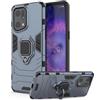 DERHAN Cover per OPPO Find X5 Pro, Custodia Protettiva Resistente Antiurto Robusta Case con Supporto Magnetico Rotante a 360° - Marino
