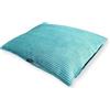4L Textil Cuccia Cane velluto a coste Cuscino Cane Taglia Grande e Media Cuscino per Cani sfoderabile e lavabile (120x100 cm, Turchese(Strisce))