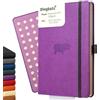 Dingbats* Notebooks Dingbats - Taccuino Medio A Righe Con Animali Selvatici, Ippopotamo Viola, A5 - Copertina Rigida - Carta A Prova Di Inchiostro Color Crema Da 100 G/mq