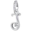 GLOWDAS Lettera J Charms Alfabeto Ciondolo, 925 Argento Sterling Iniziale j Pendente CZ Perlina Fit Pandora Personalizzato Nome Braccialetto con Letra, Regali per il Quarto di Luglio/Gennaio/Giugno Compleanno