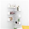 KTHLBRH Mensole a Muro Angolari 2pz Bianco Lucido 40x40x50cm Truciolato mensola sospesa libreria a muro mensole camera da letto Mensole da muro Adatto per soggiorno, camera da letto,ufficio