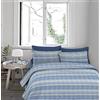 IlGruppone Passione Casa Copripiumino in Flanella Felpato Prodotto Italiano 100% Cotone di Flanella Sacco e Federe - Singolo - Beige (Matrimoniale, Riga blu)