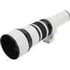 Lazmin112 Teleobiettivo Manuale Ad Alta Potenza 500mm/1000mm F/8 per Fotocamere Reflex80D 90D T3 T5 T6i T7 con Ottica Migliorata, Astrofotografia Accattivante, Adattatore T2 AI (White)