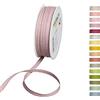 Halbach Seidenbänder Nastro decorativo con bordi in lino, larghezza 7 mm, lunghezza 30 m, nastro regalo per decorare fai da te, nastro decorativo fai da te, colore: viola