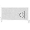 MAUL MAULconnecto Uplight - Divisorio acustico da tavolo, con striscia luminosa a LED, 120 x 50 cm, divisorio per ufficio e scrivania, divisorio con lampada e base a morsetto, ideale come protezione