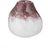 GILDE GLAS art Vaso decorativo - Vaso per fiori in vetro colorato - decorazione soggiorno autunno - regalo per donne decorazione Natale compleanno - Colore: bianco marrone - Ø 15 cm altezza 15 cm