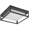 Trio Leuchten Trio, Plafoniera, Witham incl. 1 x LED,SMD,14,0 Watt,2300+3000+4000K,1550 Lm. Finitura: Metallo, Antracite L:30,0cm, L:30,0cm, A:10,0cm Montaggio sia a parete che a s,IP54,DIP-Switch,