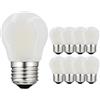MENTA Lampadina LED E27 Globo, LED G45 Lampada E27, Luce Bianco freddo 6500k 4W, 400LM, AC 200-240V, Pari a Lampadineda 40W ad Incandescenza, Vetro smerigliato, 9 Pezzi