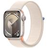 Apple Watch Series 9 GPS 41mm Smartwatch con cassa in alluminio color galassia e Sport Loop galassia. Fitness tracker, app Livelli O₂, display Retina always-on, resistente all'acqua