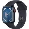 Apple Watch Series 9 GPS + Cellular 41mm Smartwatch con cassa in alluminio color mezzanotte e Cinturino Sport mezzanotte - M/L. Fitness tracker, app Livelli O₂, display Retina always-on