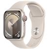 Apple Watch Series 9 GPS + Cellular 41mm Smartwatch con cassa in alluminio color galassia e Cinturino Sport galassia - M/L. Fitness tracker, app Livelli O₂, display Retina always-on