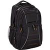 Amazon Basics Zaino per laptop con spallacci imbottiti e scomparti per tenere in ordine penne, chiavi, cellulare, adatto per la maggior parte dei computer da, Nero, 17-Pollici, 43 cm