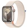 Apple Watch Series 9 GPS + Cellular 41mm Smartwatch con cassa in alluminio color galassia e Sport Loop galassia. Fitness tracker, app Livelli O₂, display Retina always-on, resistente all'acqua