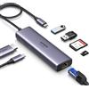 UGREEN Revodok 107 Hub USB C Ethernet Gigabit HDMI 4K 60Hz PD 100W Lettore Schede SD TF Adattatore Type C Multiporta 5Gbps Compatibile con MacBook Neo iPad Pro Air iPhone 17 Pro Max Galaxy S26 Ultra