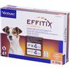 EFFITIX spot-on soluz 4 pipette 1,10 ml 67 mg + 600 cani da a 10 Kg pz Pipette monodose