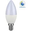 V-TAC LAMPADINA E14 5.5W BIANCO FREDDO A CANDELA CHIP SAMSUNG DIMMERABILE VT-293D-LED20187