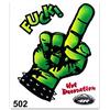 4R Quattroerre.it 502 Adesivo Fuck Dito Medio, 10 x 12 cm