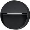 Eglo Maruggio - Lampada da parete LED per esterni, applique rotonda, in alluminio nero, lampada a parete per esterni, luce bianca calda e bianca fredda, IP65