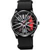 ROSSOM Orologio da uomo sportivo di marca da uomo con design scava fuori cinturino in nylon orologio al quarzo analogico militare da uomo per orologio da uomo con pinza ruota BMW