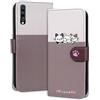 Uposao Cover A Portafoglio Per Samsung Galaxy A50 - Custodia In Pelle PU Morbida 3D Con Supporto Magnetico E Scomparti Per Carte, Gypsophila