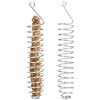 DONGKER Mangiatoia per Uccelli,2 Pezzi Porta Spuntini per Pappagalli in Acciaio Inox Spiedino di Cibo per Canarini Pappagallo