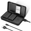 NEEWER Set di 2 Batterie Ricambio e Caricabatterie LP-E6 LP-E6N, Compatibile con Canon 5D Mark II III 5D Mark IV 6D Mark II 7D Mark II 70D 80D 90D, 2Pack Batterie 2000mAh e Dual Canale Caricatore USB
