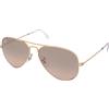 Ray-Ban Aviator Large Metal RB3025 - 001/3E | Occhiali da Sole Graduati o Non Graduati | Prova Online | Unisex | Metallo | Pilot | Oro | Adrialenti