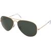 Ray-Ban Aviator Large Metal RB3025 - 001 | Occhiali da Sole Graduati o Non Graduati | Prova Online | Unisex | Metallo | Pilot | Oro | Adrialenti