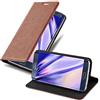Cadorabo Custodia Libro per Samsung Galaxy S6 Edge in Bruno Cappuccino - con Vani di Carte, Funzione Stand e Chiusura Magnetica - Portafoglio Cover Case Wallet Book Etui Protezione